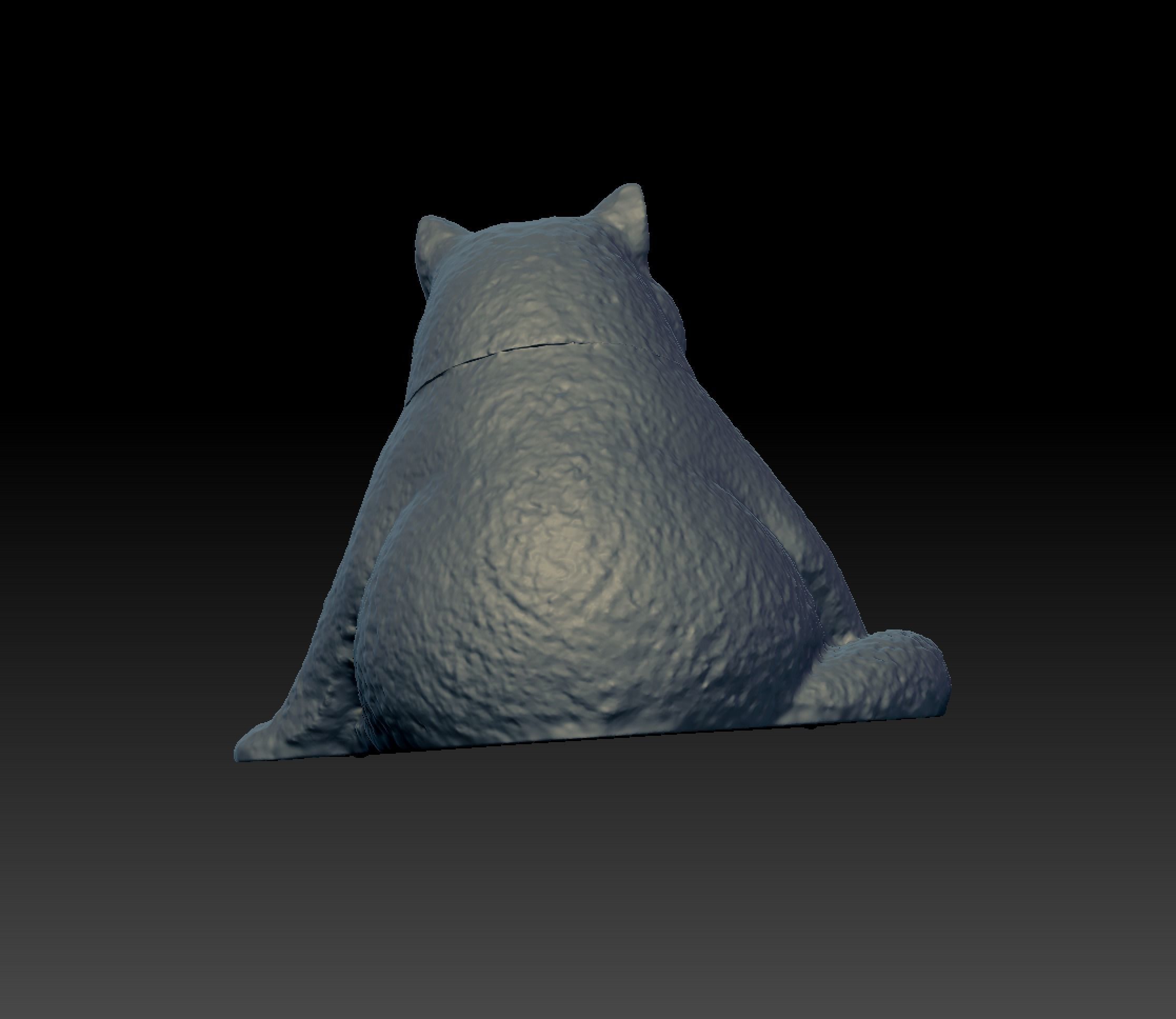 Fat Cat Meme Scan 3D print model_3