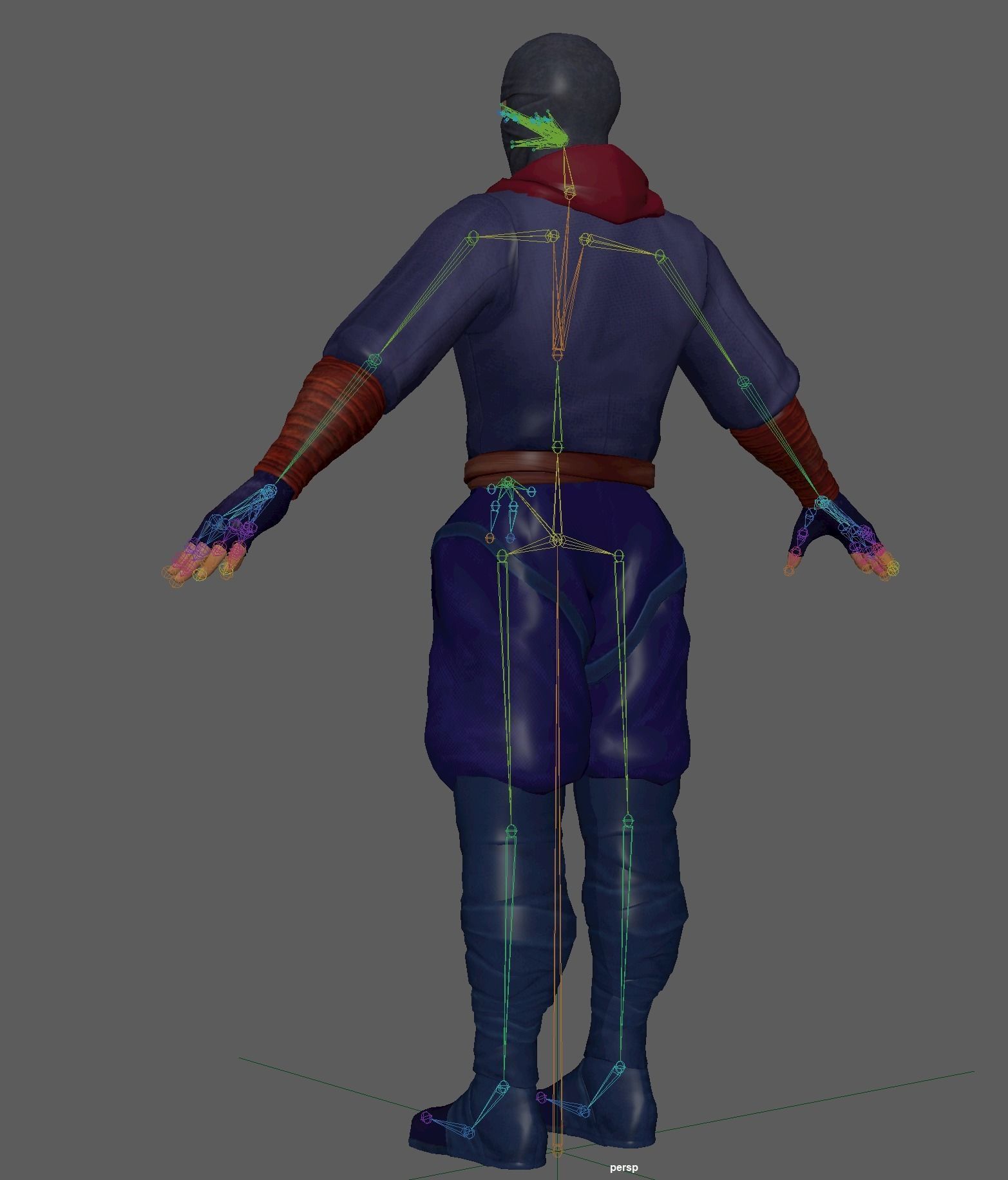 Ninja Warrior Low-poly 3D model_23