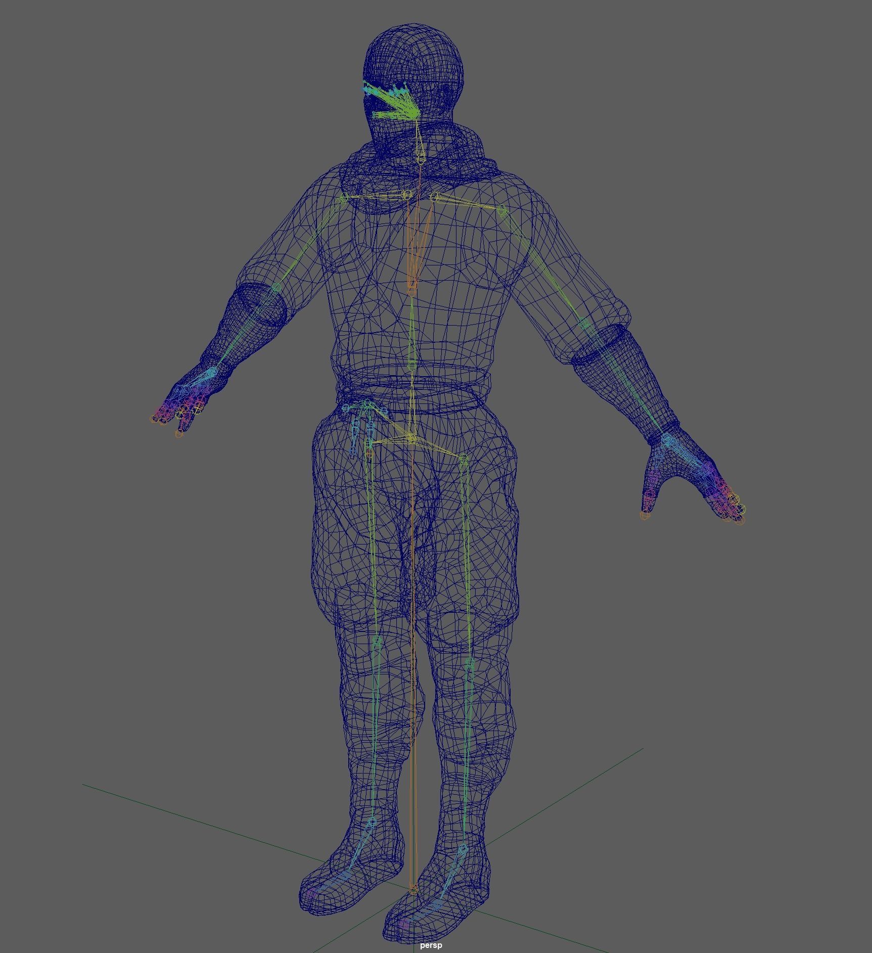 Ninja Warrior Low-poly 3D model_22