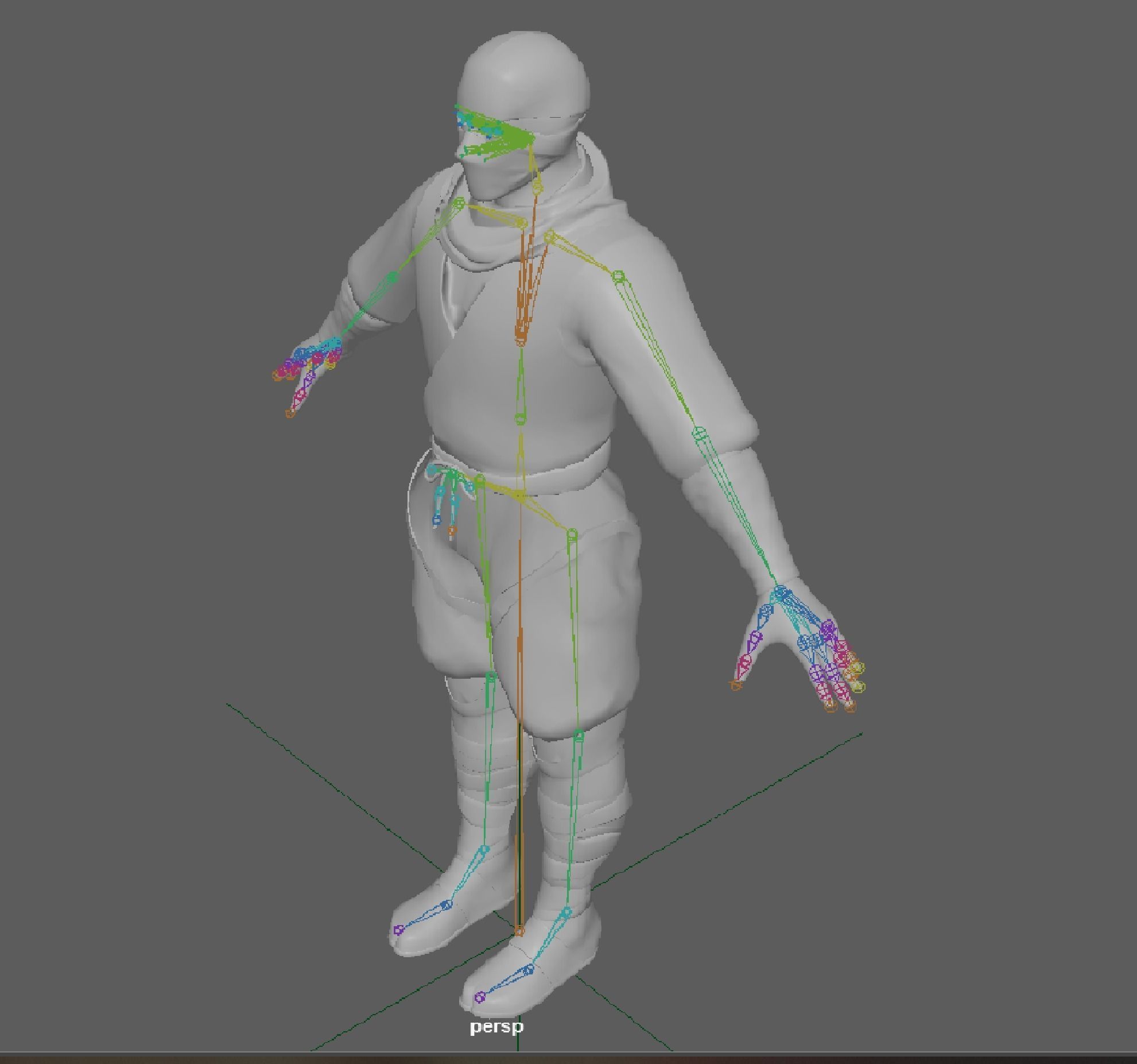 Ninja Warrior Low-poly 3D model_14