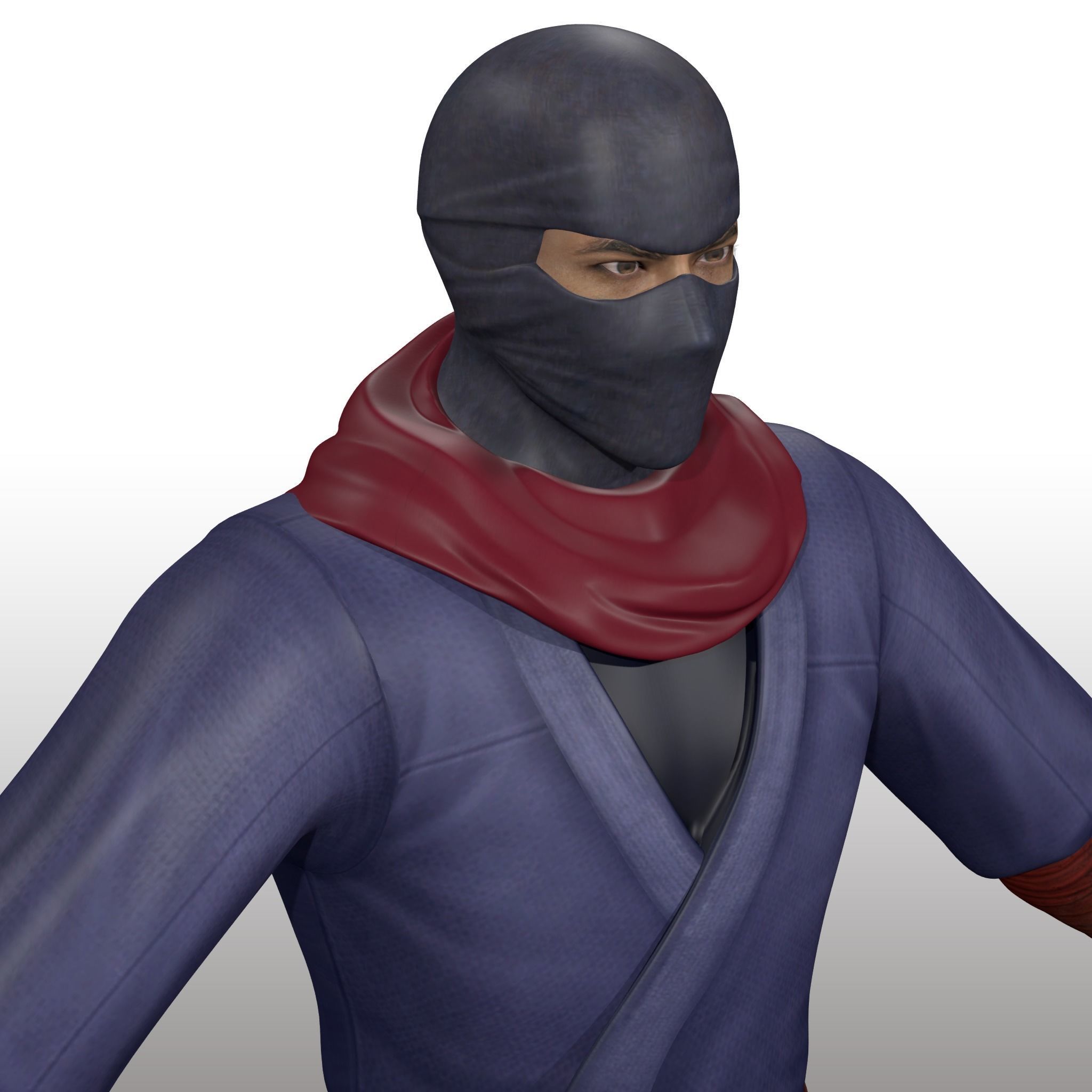 Ninja Warrior Low-poly 3D model_3