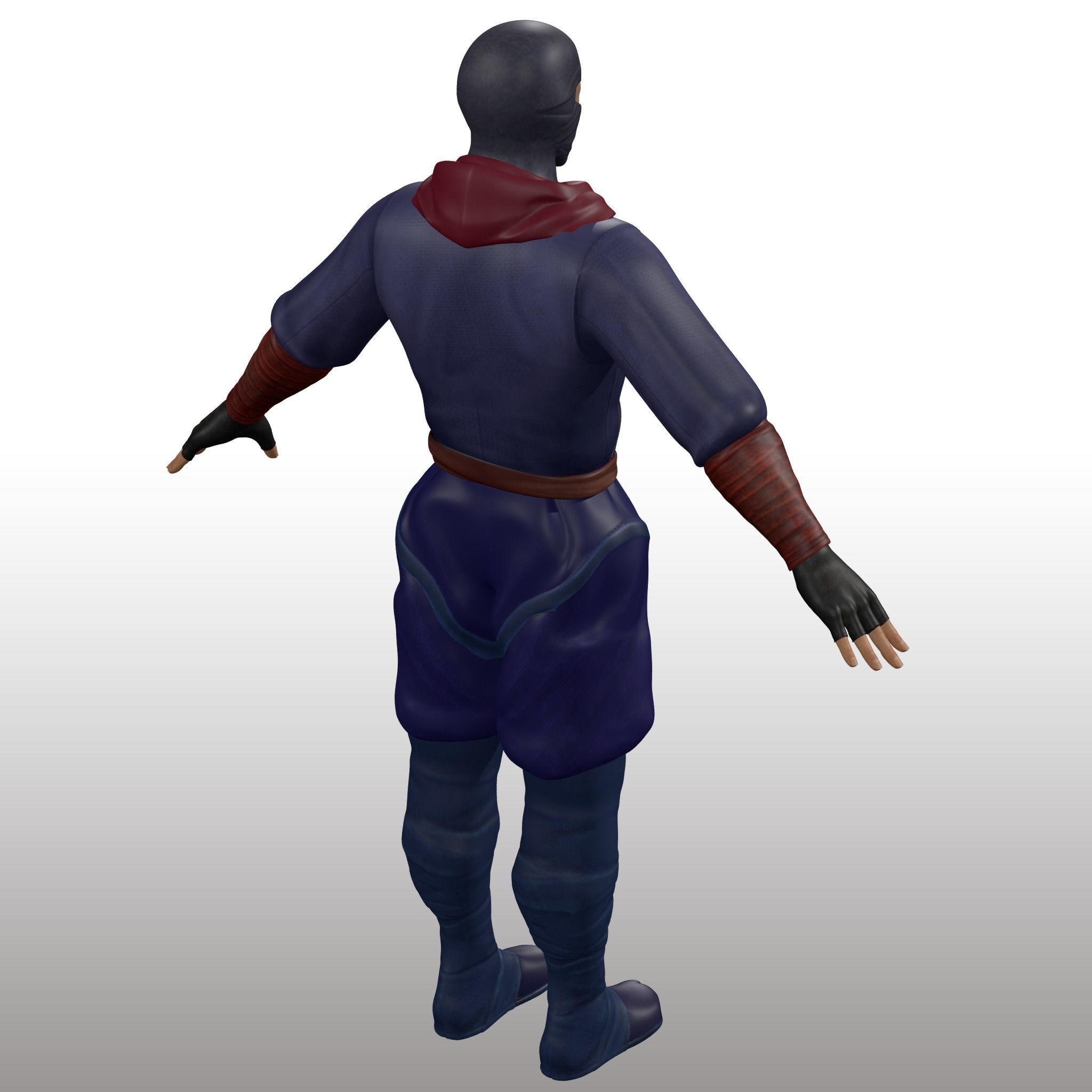 Ninja Warrior Low-poly 3D model_8