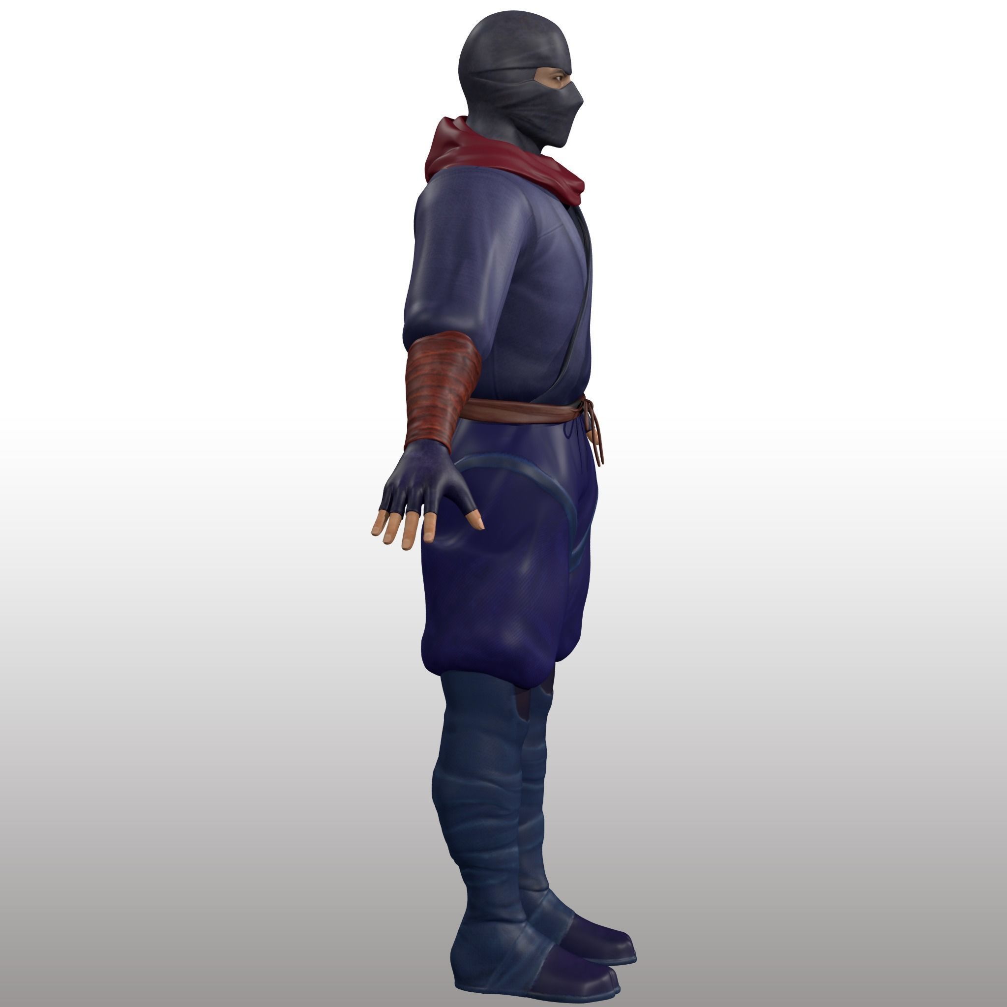 Ninja Warrior Low-poly 3D model_6