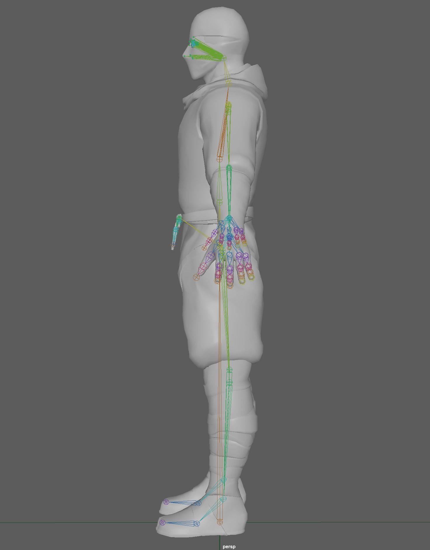 Ninja Warrior Low-poly 3D model_11