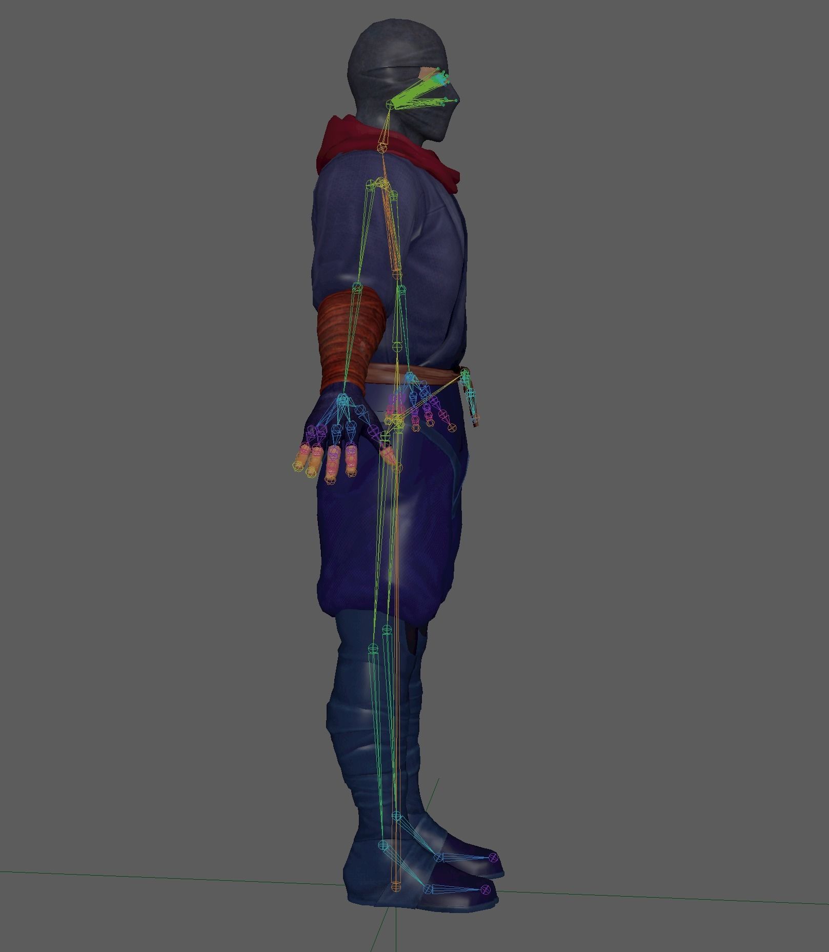 Ninja Warrior Low-poly 3D model_20