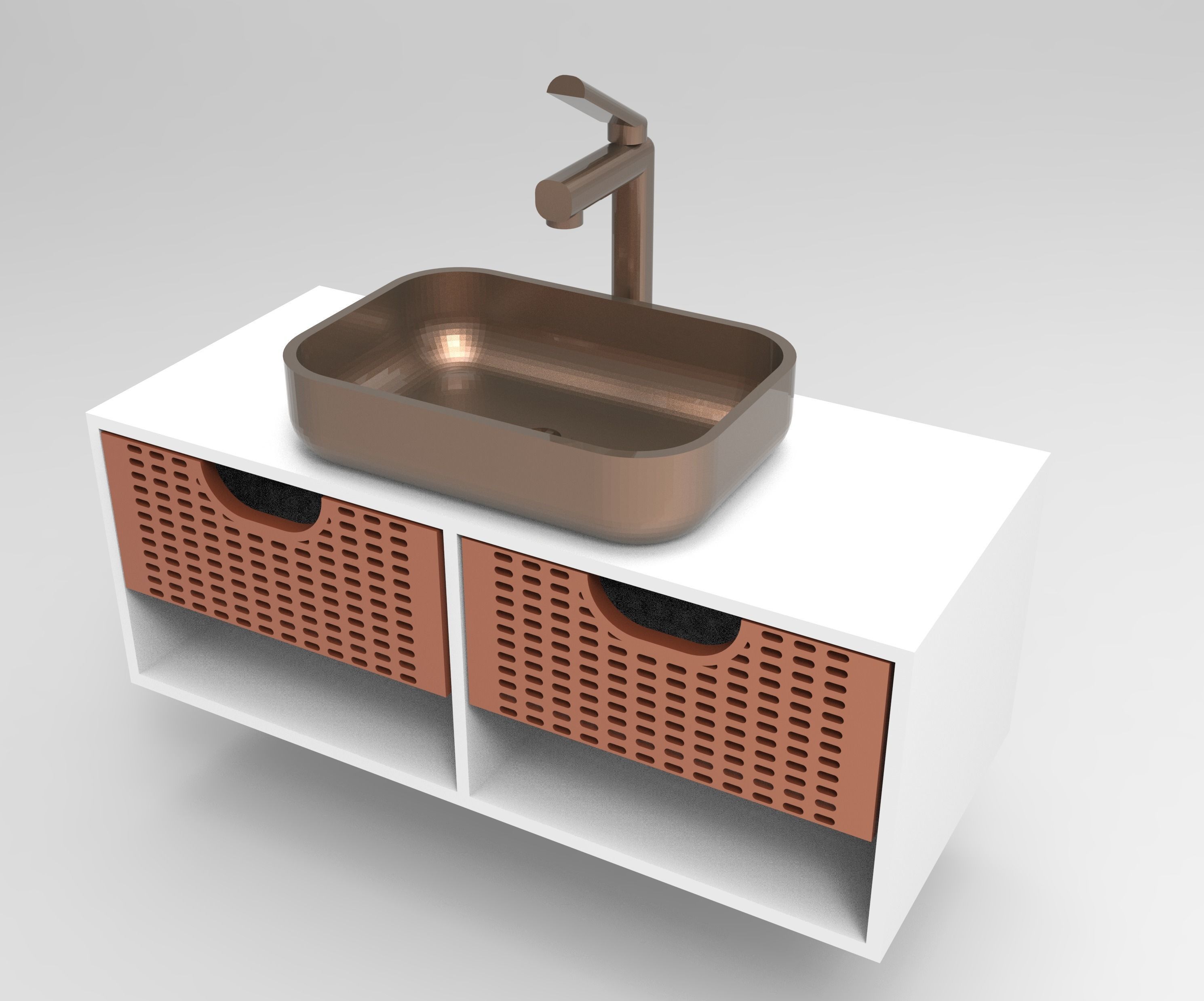 Stylish Miniature Vanity Cabinet for Baby and Barbie Dollhouses 3D print model_3