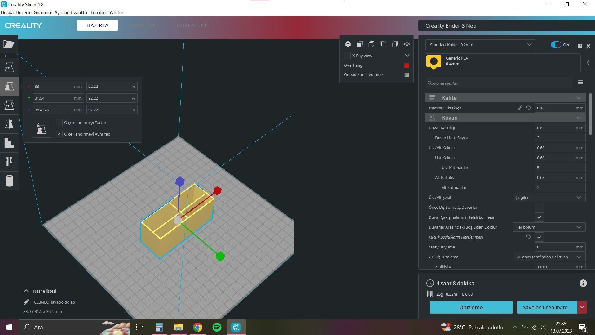 Stylish Miniature Vanity Cabinet for Baby and Barbie Dollhouses 3D print model_4