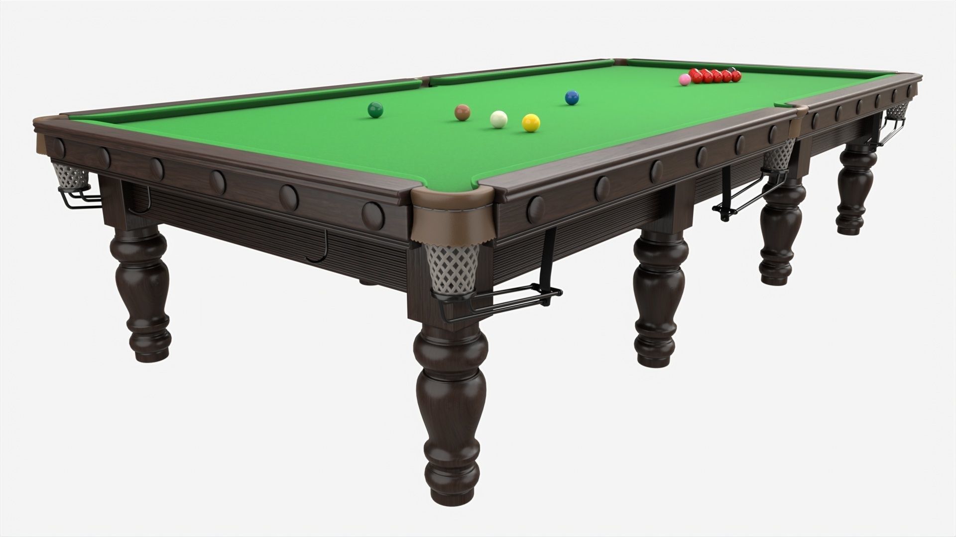 Billiard Snooker Table Full 01 3D model_1