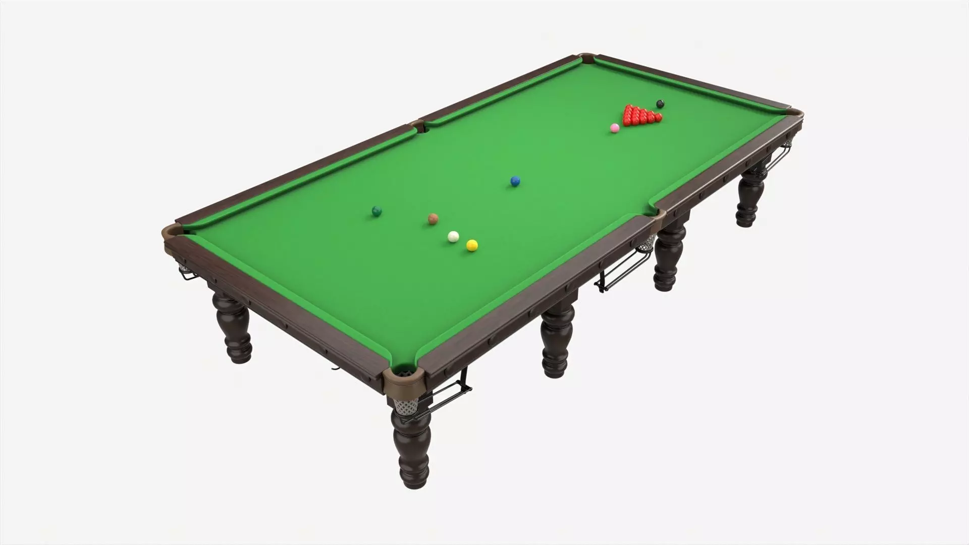 Billiard Snooker Table Full 01 3D model_0