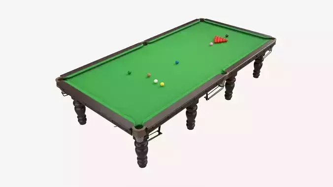Billiard Snooker Table Full 01 3D model