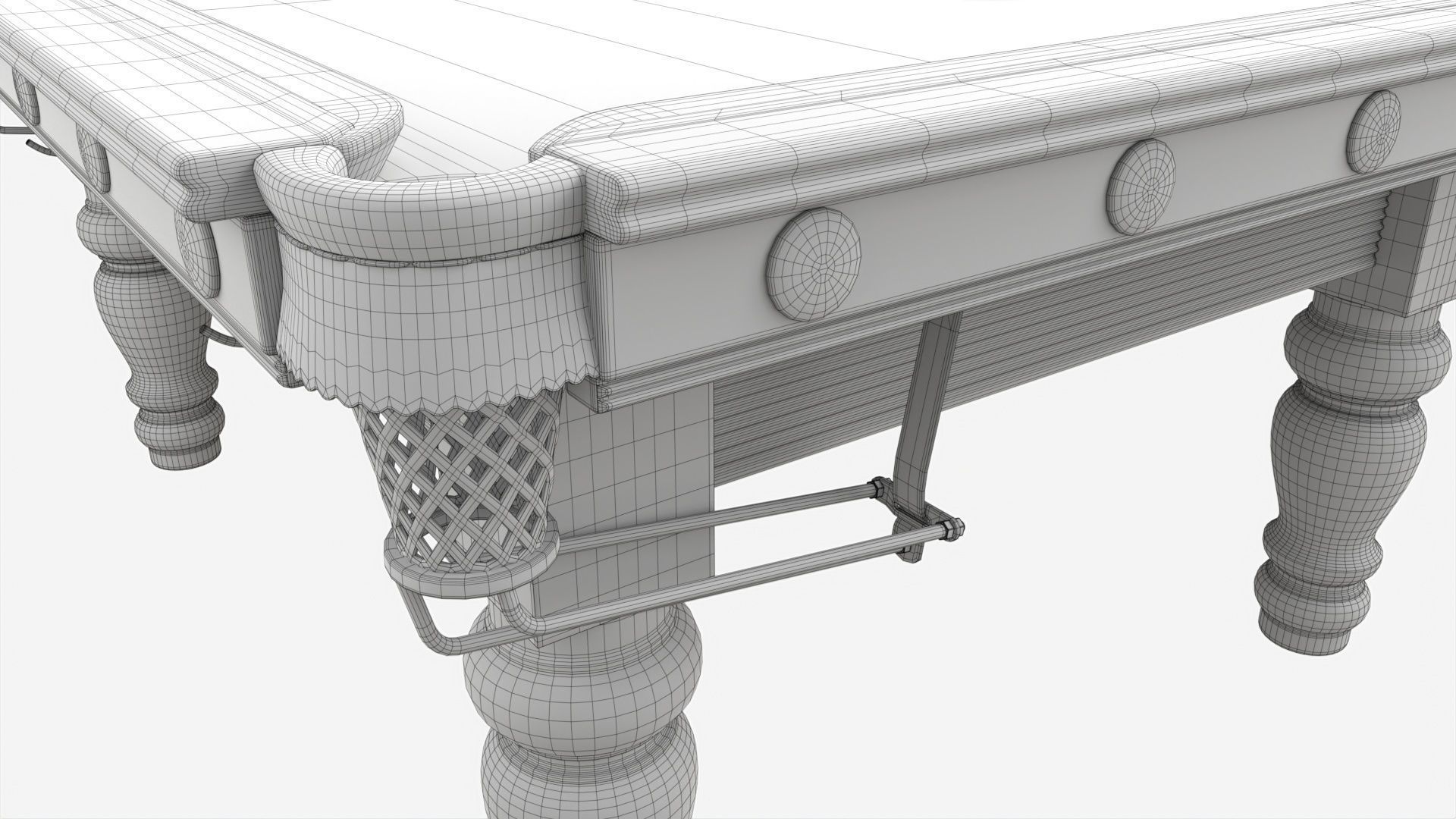 Billiard Snooker Table Full 01 3D model_7