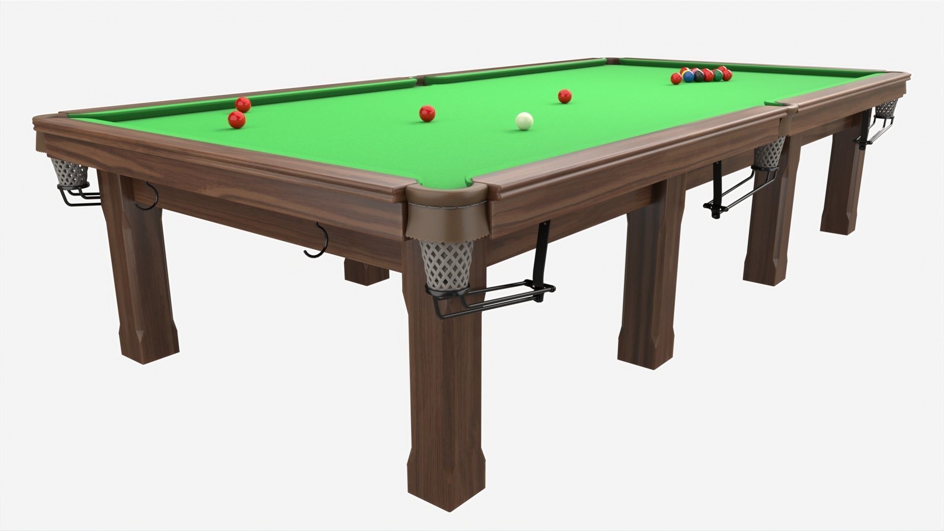 Billiard Snooker Table Full 02 3D model_1