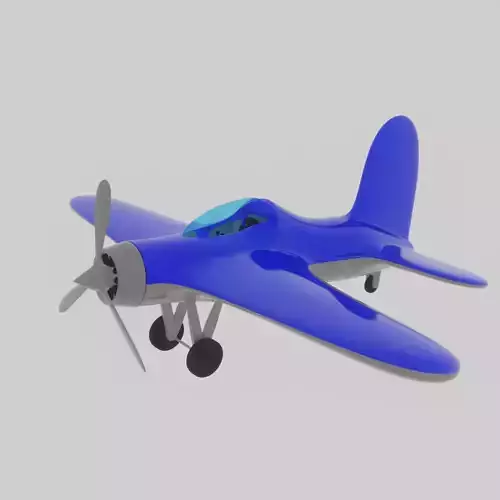 P-1 Plane Low-poly 3D model