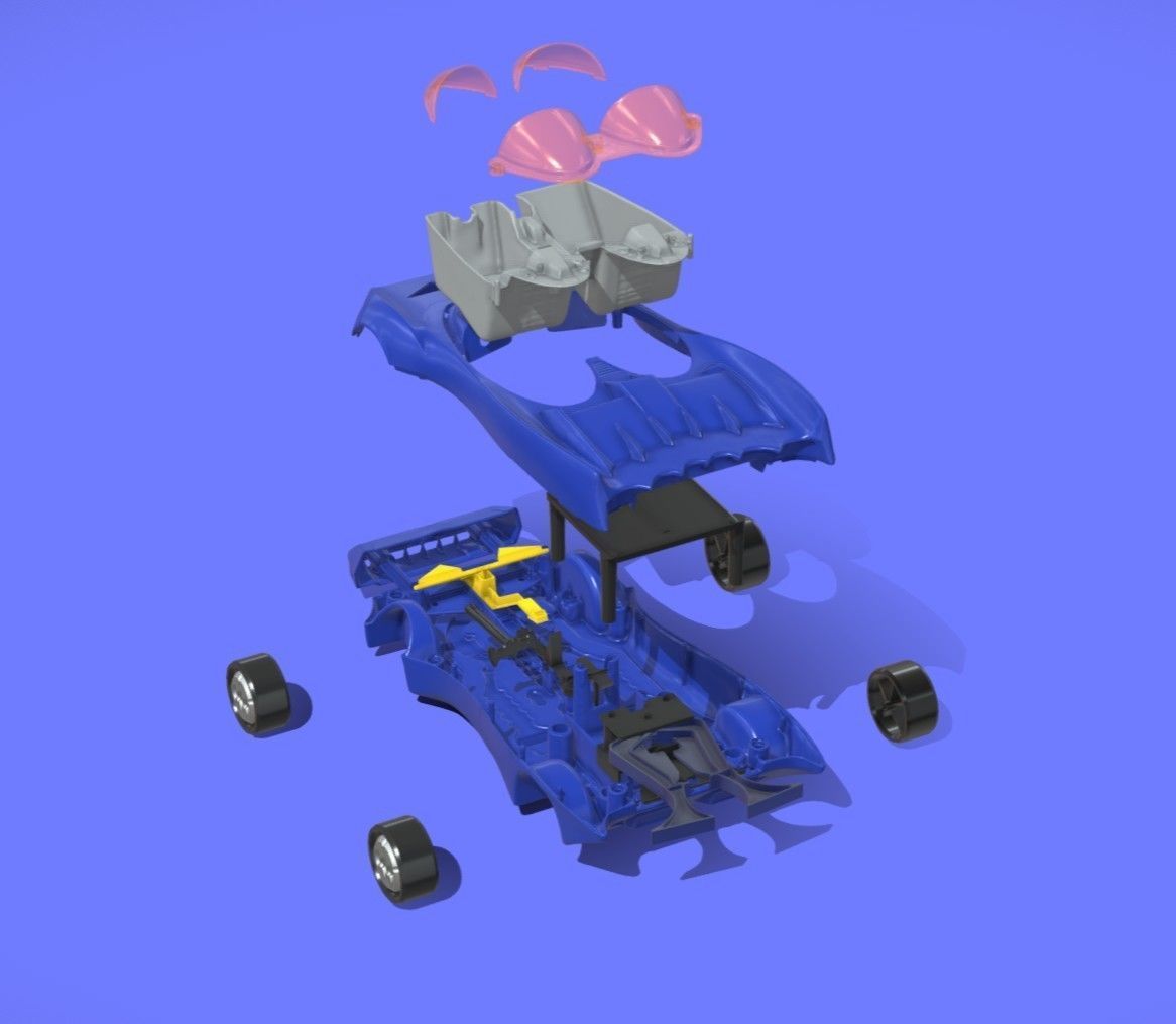 1980s KENNER BATMOBILE TOY CAR - 3D SCAN - 3D print model_12
