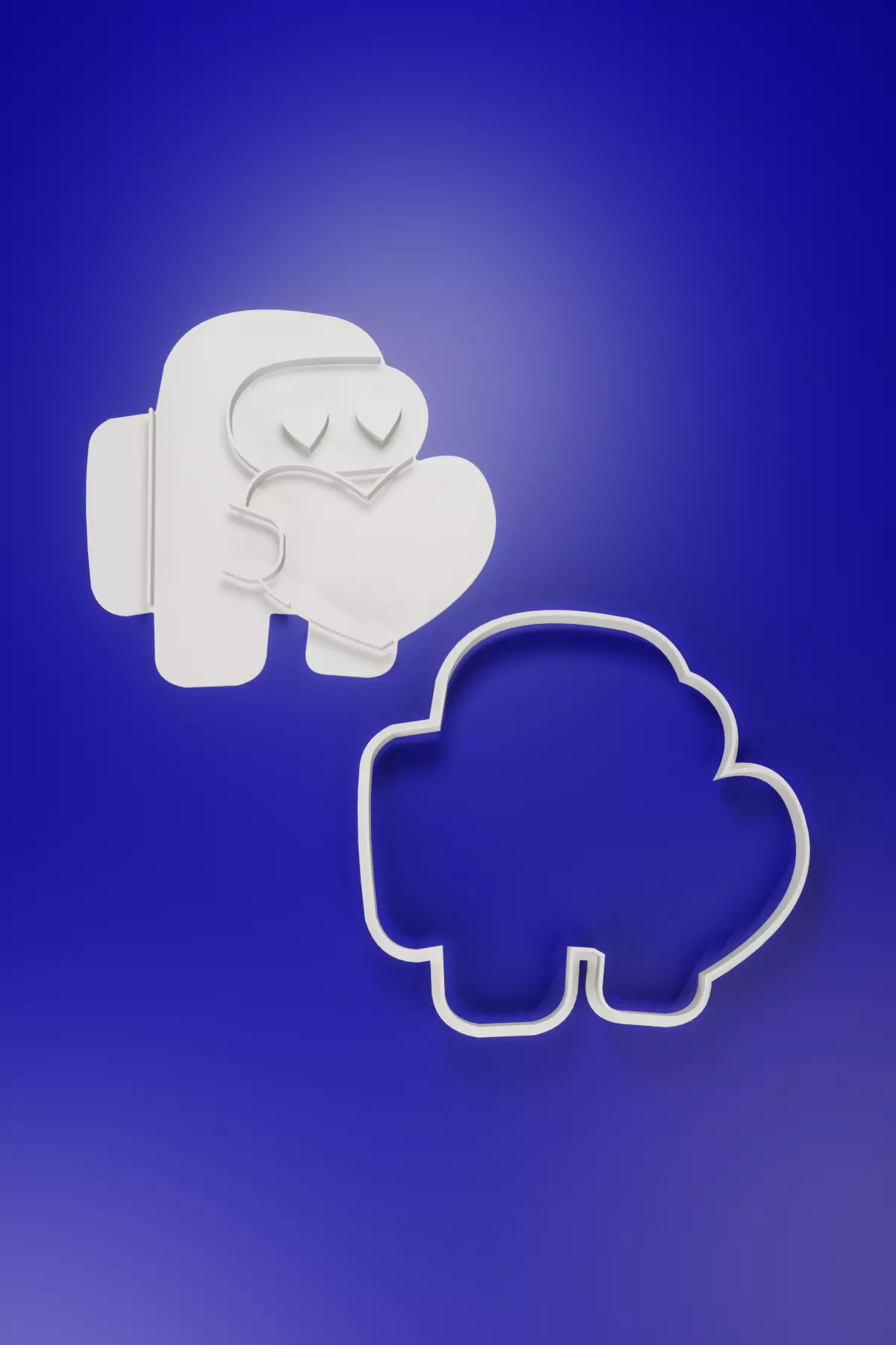 AMONG US HEART MOLD 3D model_0