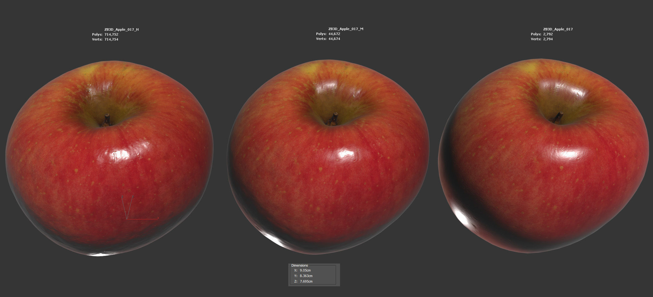 Apple 3D model_5