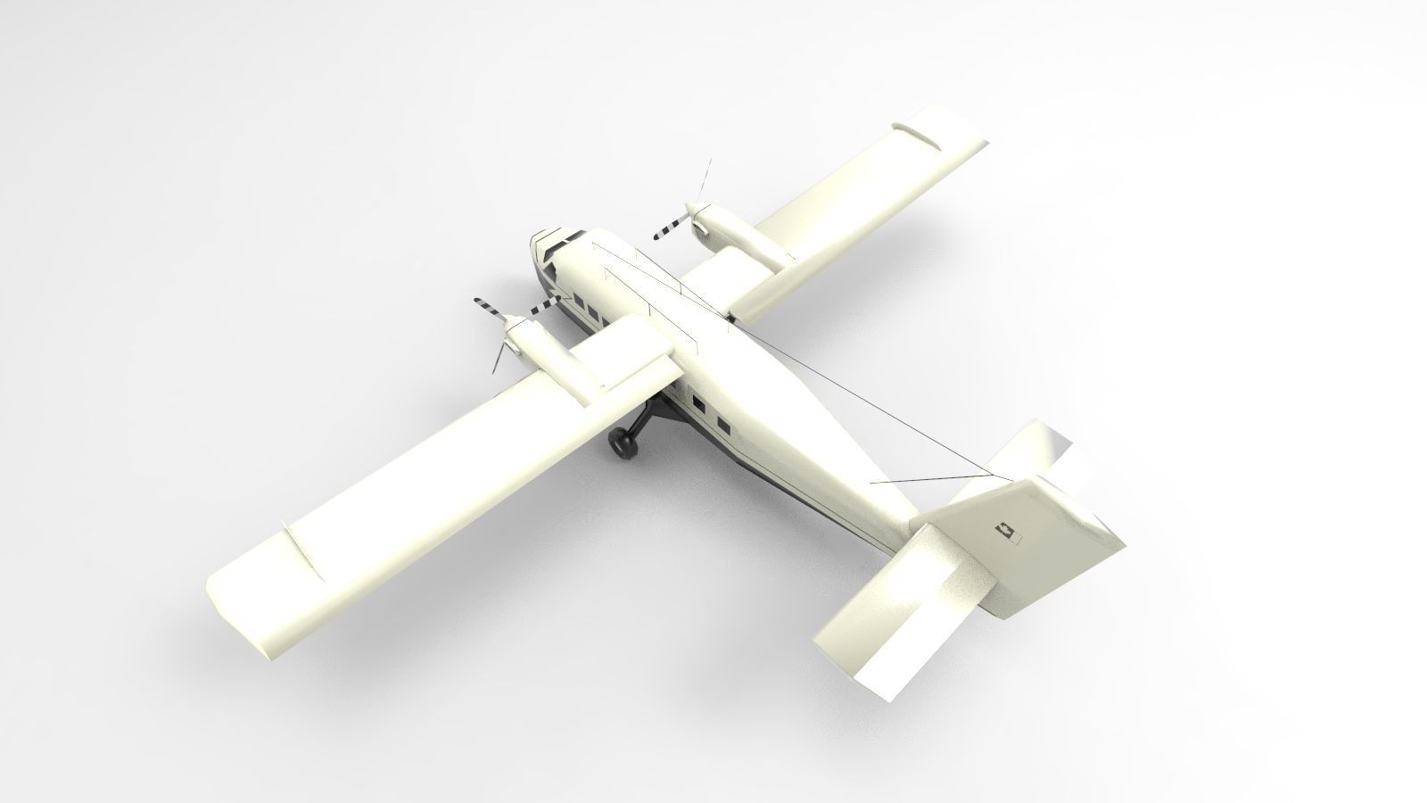 DHC-6 Twin Otter 3D model_4