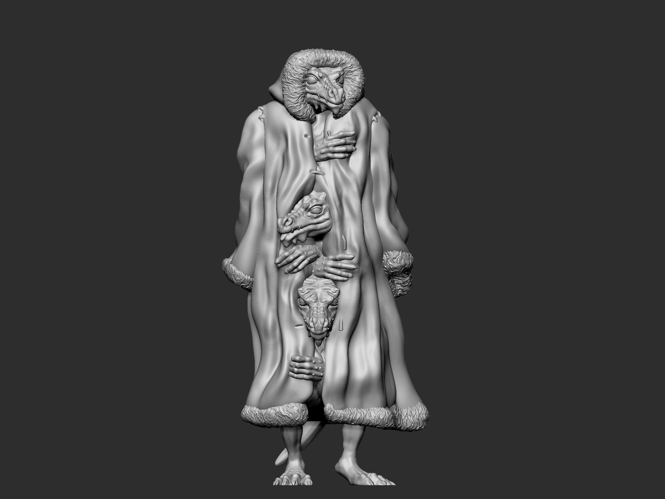 Three Kobolds in a trench coat 3D model 3D printable | CGTrader
