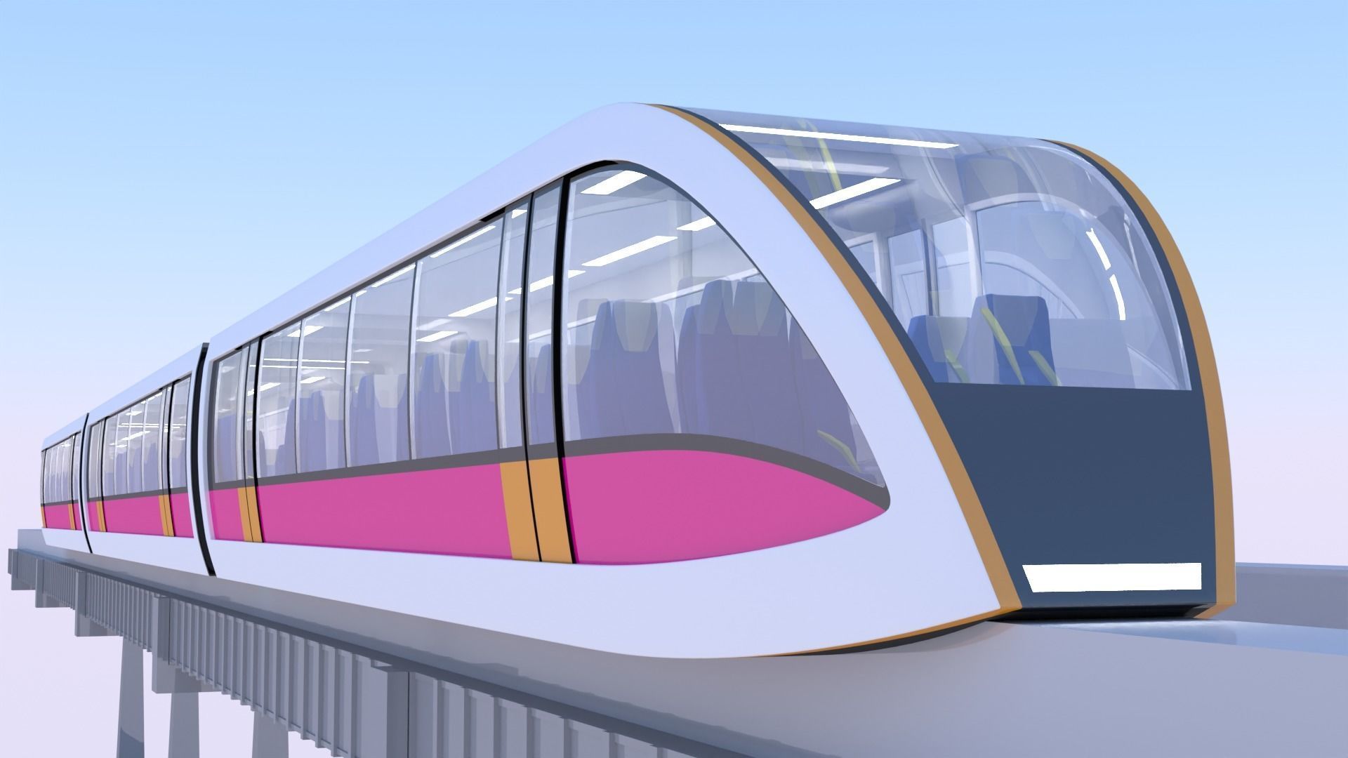 Monorail train concept 2023 IV 3D model_1