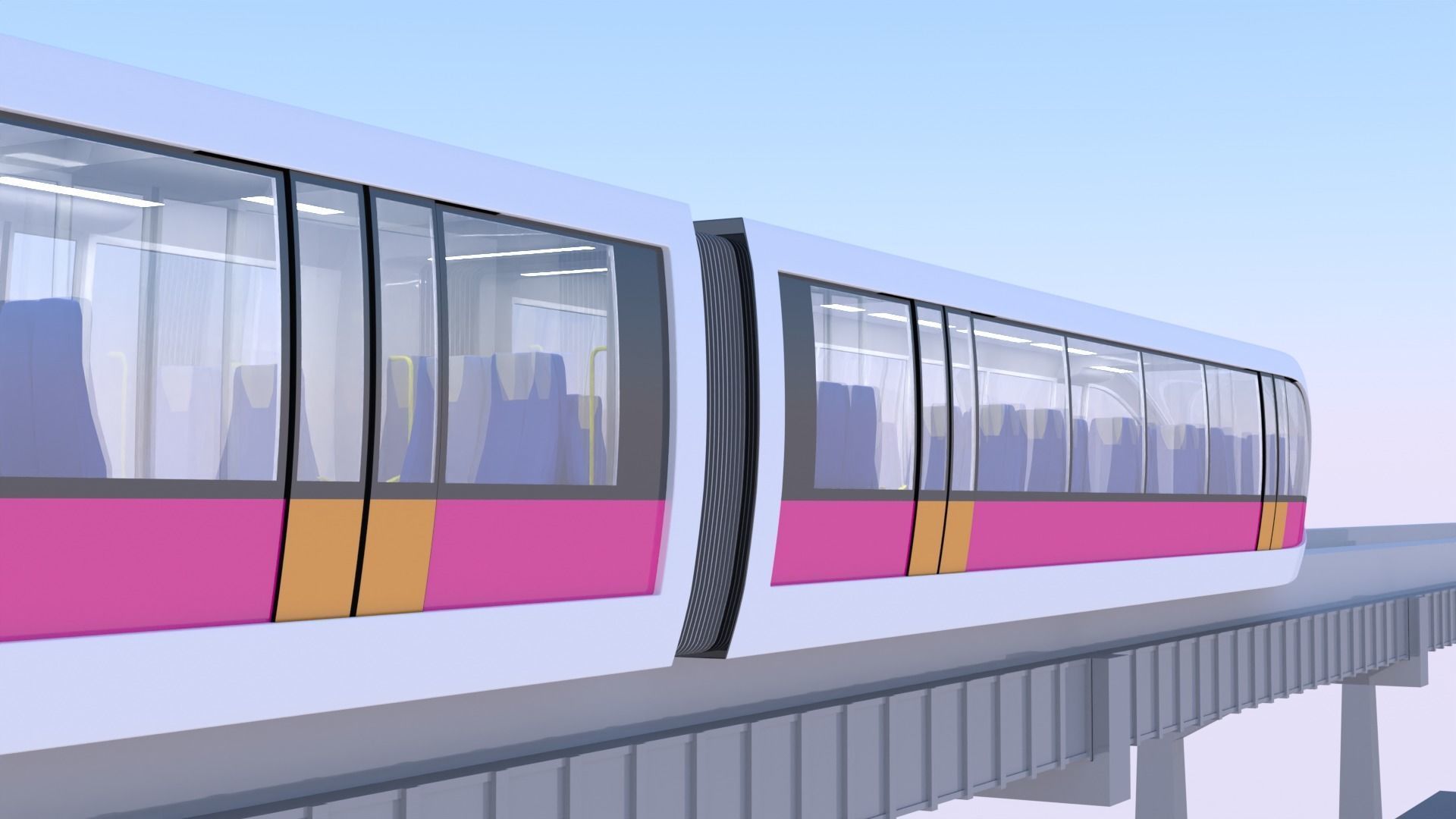 Monorail train concept 2023 IV 3D model_9