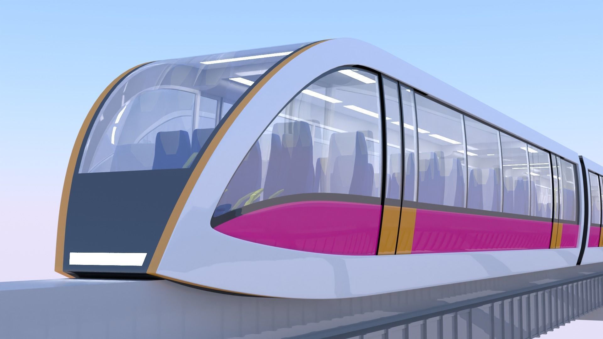 Monorail train concept 2023 IV 3D model_3