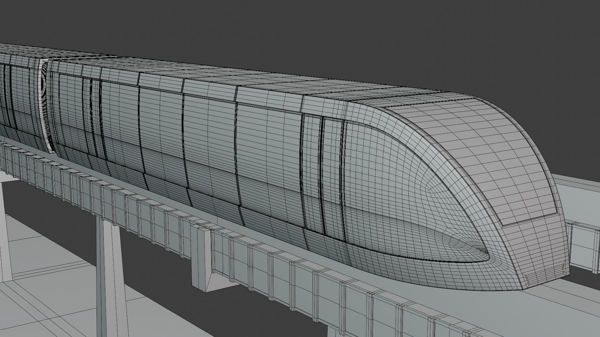 Monorail train concept 2023 IV 3D model_8