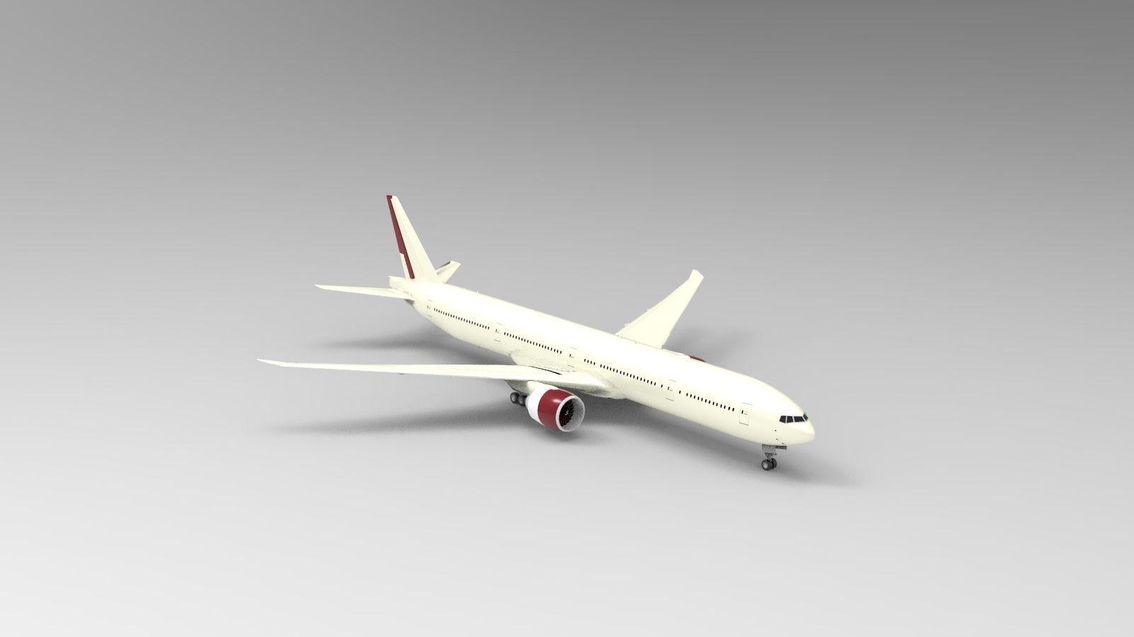 Boeing 777-300ER 3D model_2