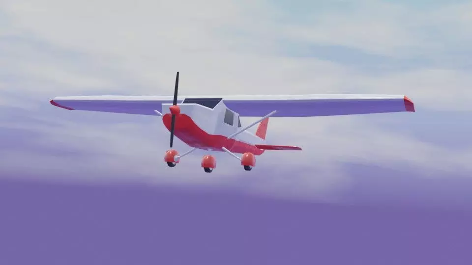 cessna 152 Free low-poly 3D model