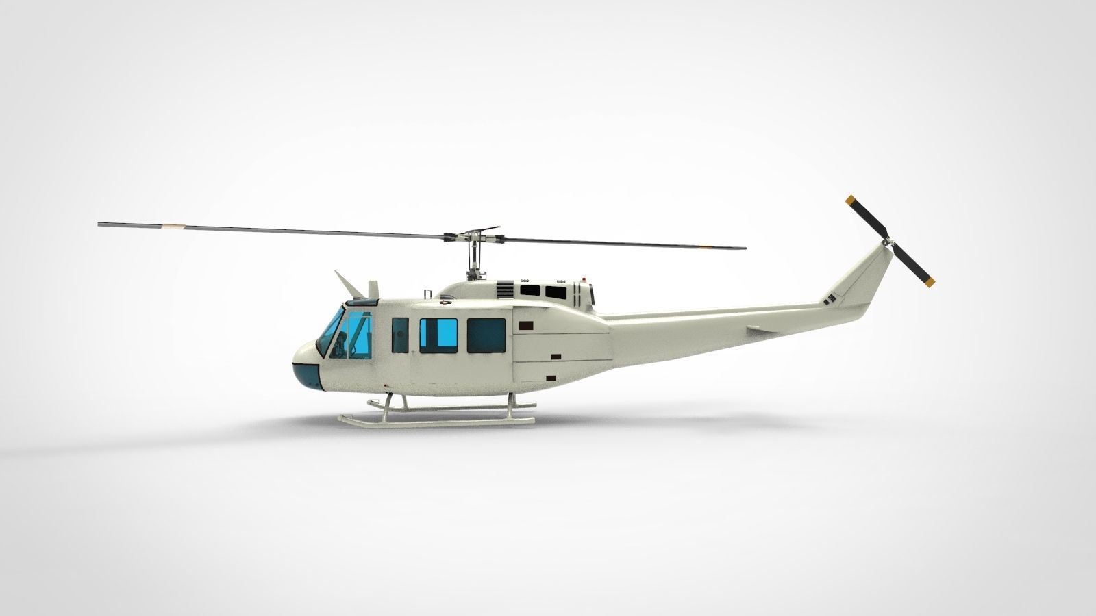 Bell UH-1 Iroquois 3D model_4