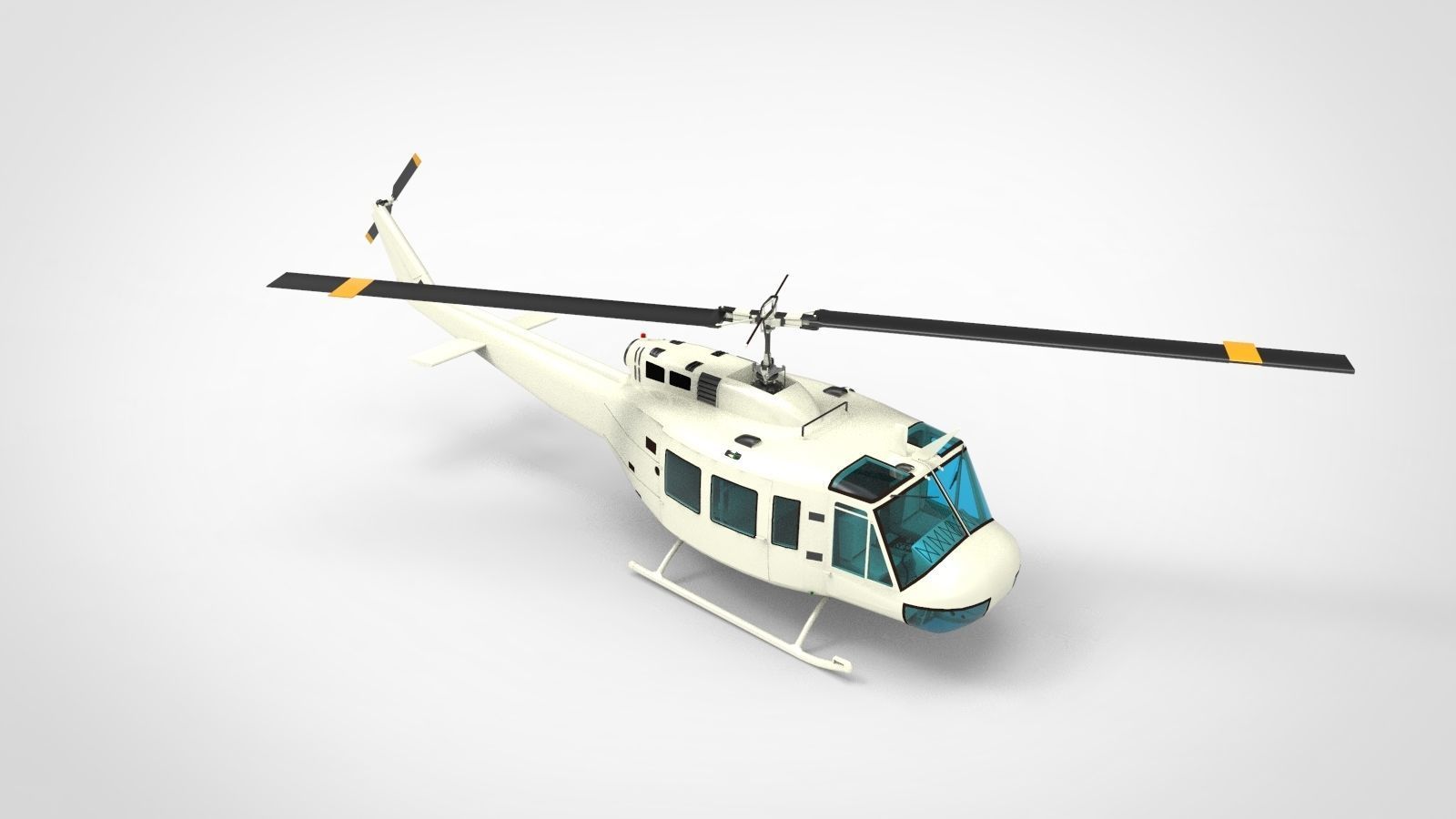 Bell UH-1 Iroquois 3D model_3