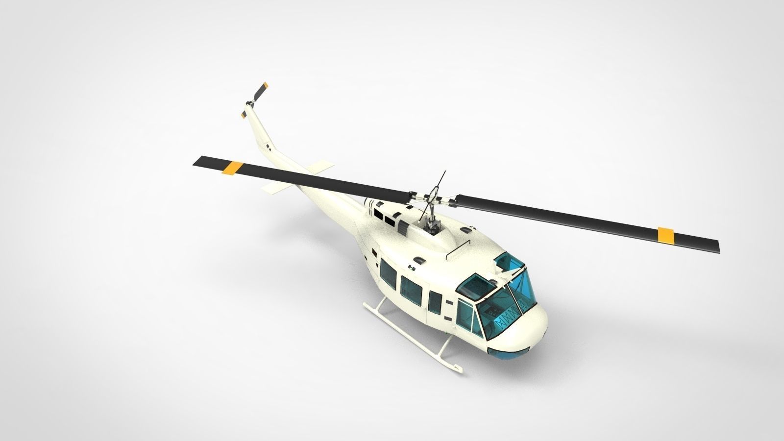 Bell UH-1 Iroquois 3D model_1