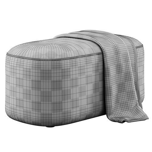 Alastar Oval Ottoman by Oslo Home 3D model 5