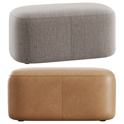 Alastar Oval Ottoman by Oslo Home 3D model 2