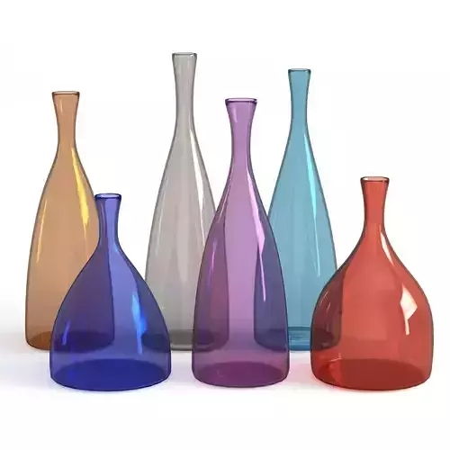 Set of Modern Glass Vases
