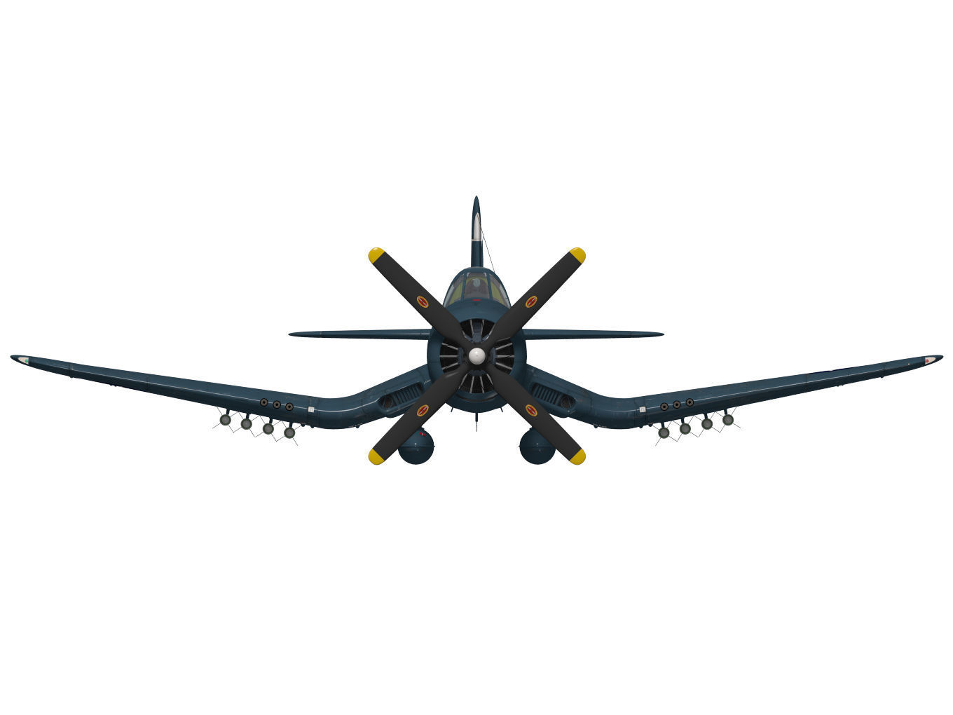 Chance Vought F4U-4 Corsair 3D model_10