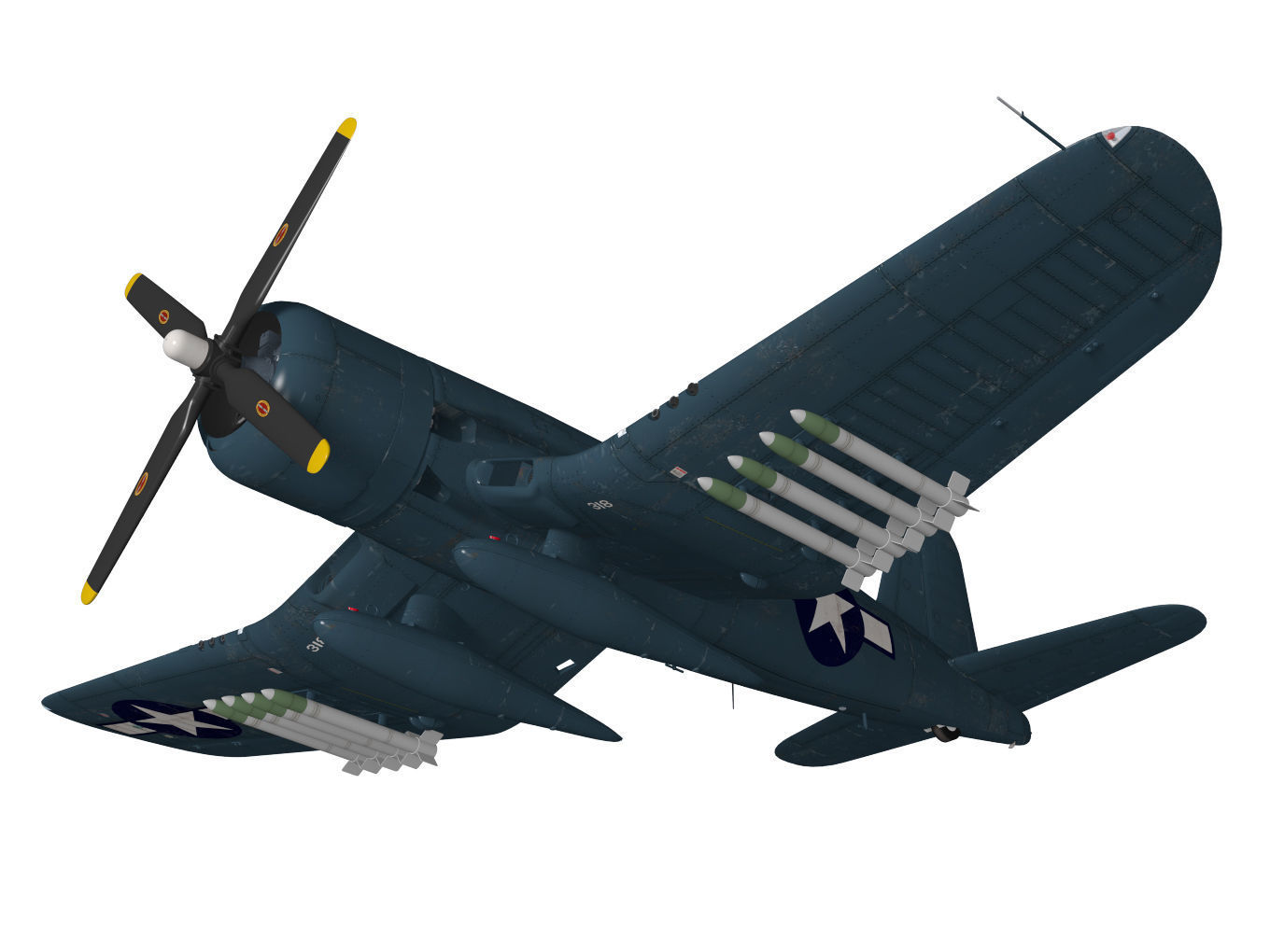 Chance Vought F4U-4 Corsair 3D model_3