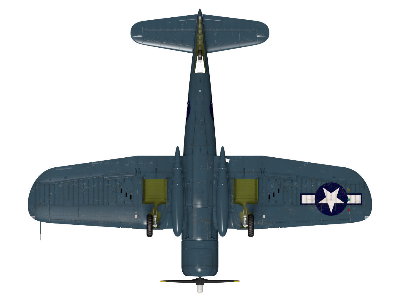Chance Vought F4U-4 Corsair 3D model_15