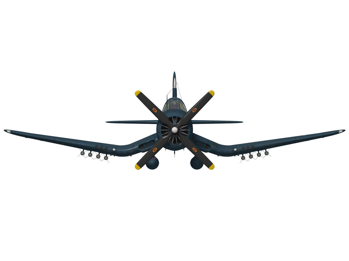 Chance Vought F4U-4 Corsair 3D model_13