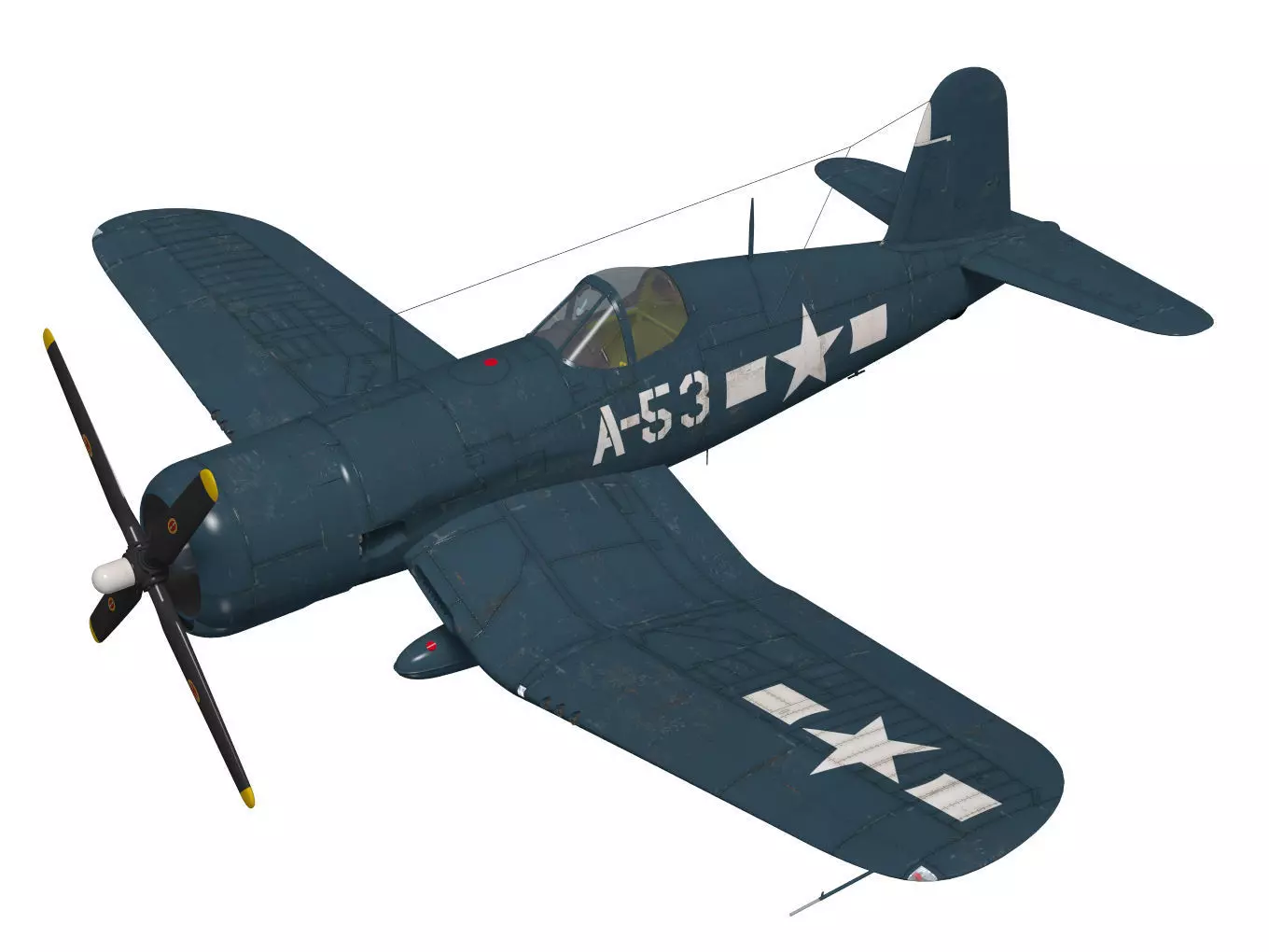 Chance Vought F4U-4 Corsair 3D model_0
