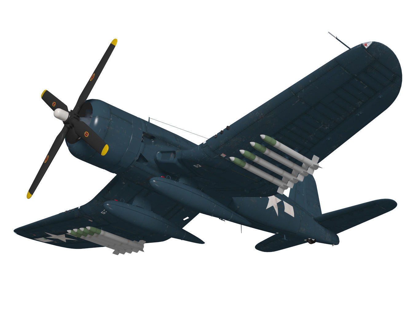 Chance Vought F4U-4 Corsair 3D model_3