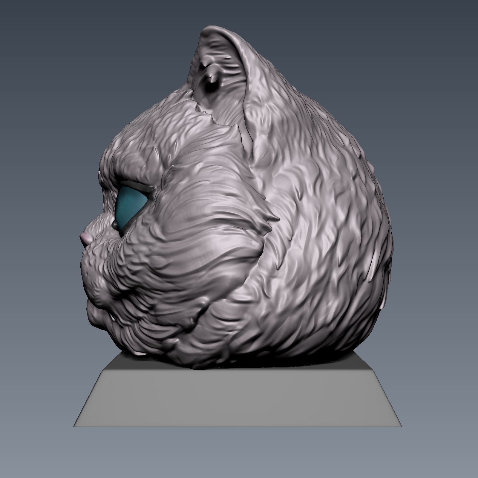 Cat Head 01 3D print model_8