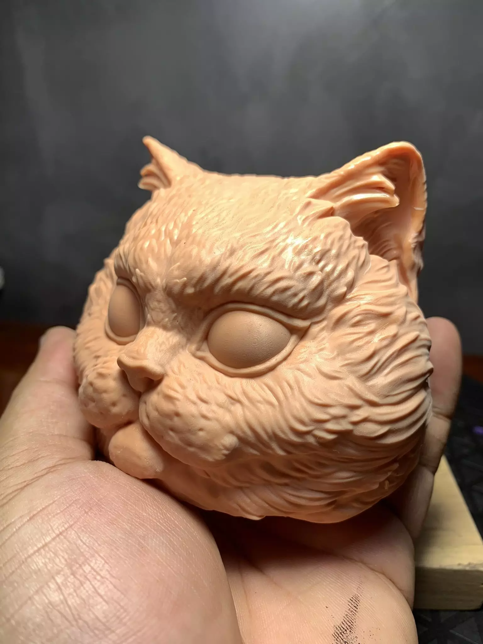 Cat Head 01 3D print model_0