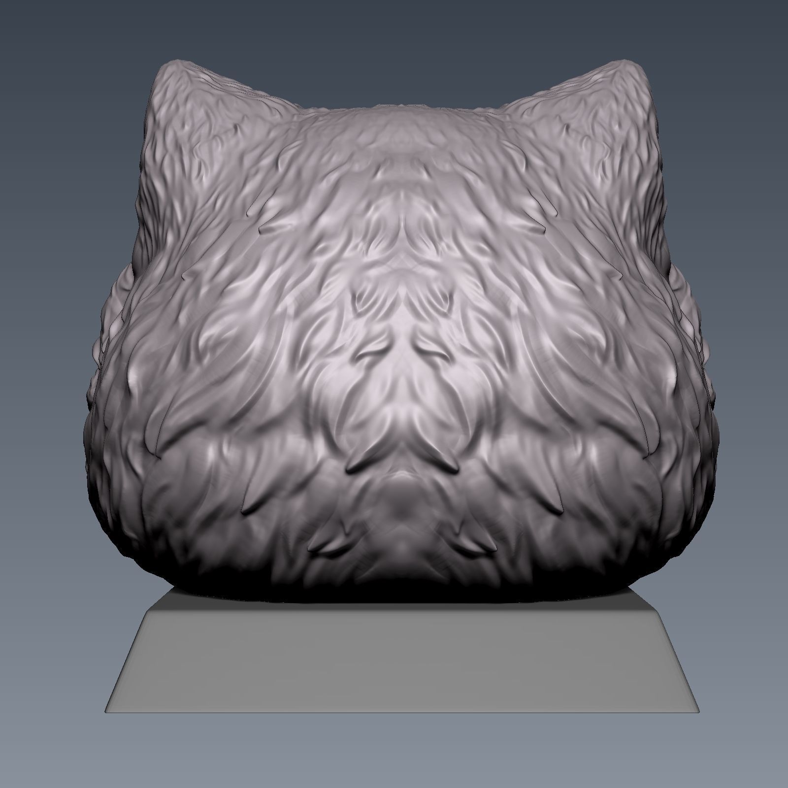Cat Head 01 3D print model_9