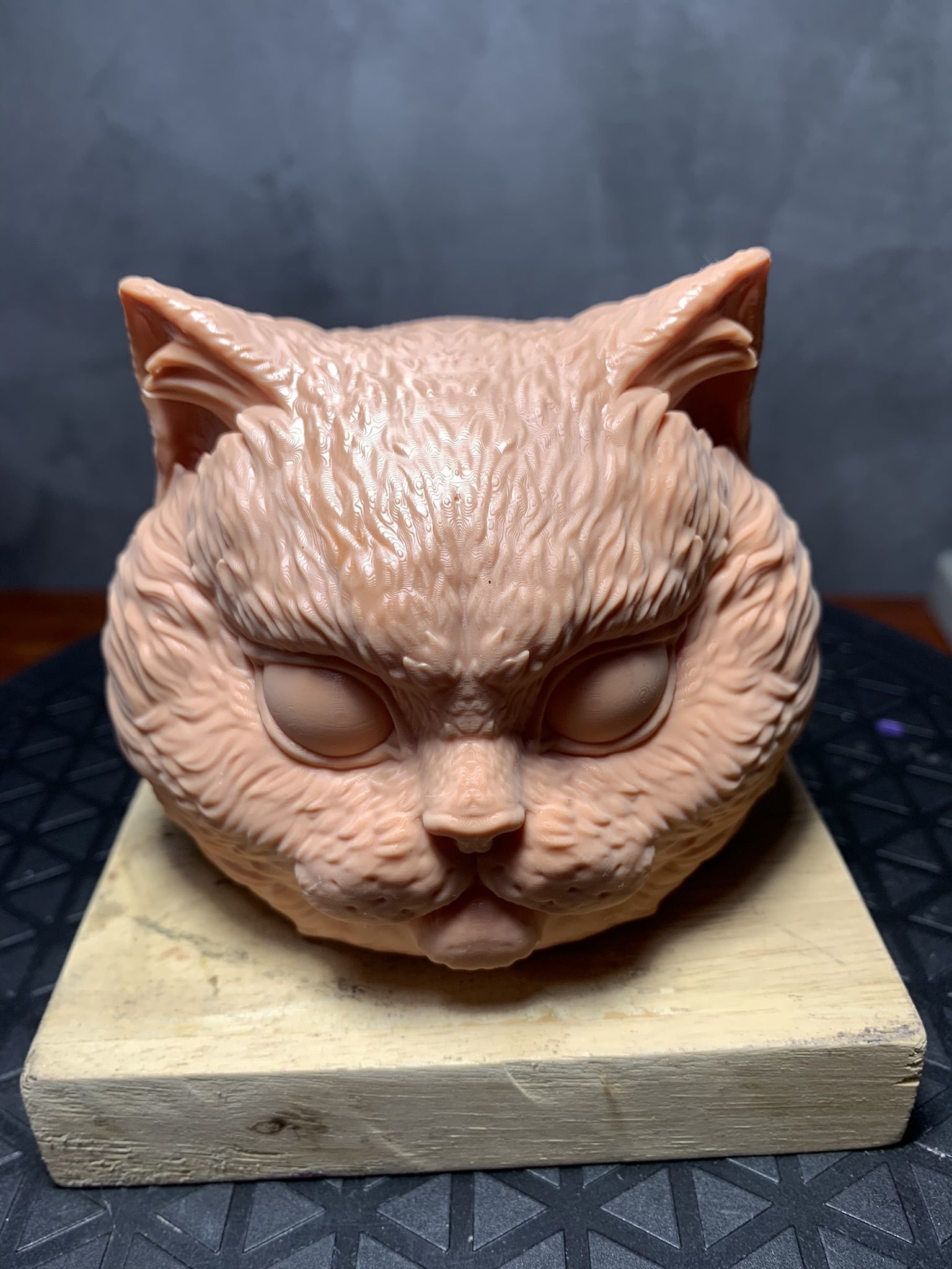 Cat Head 01 3D print model_3