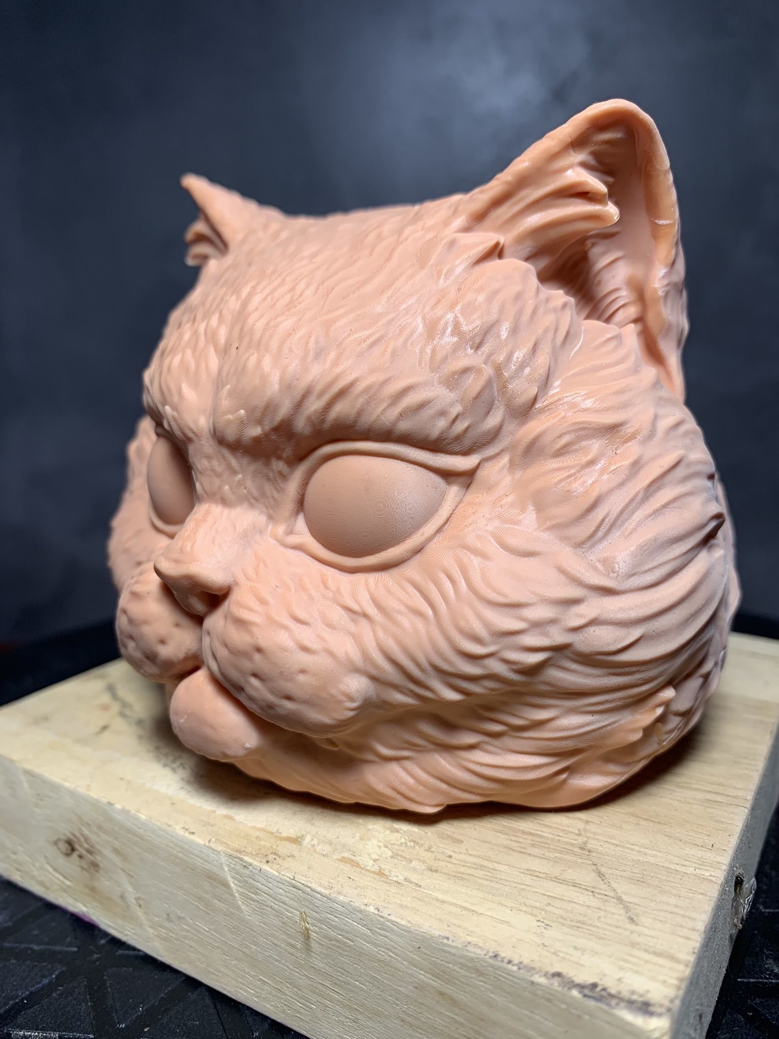 Cat Head 01 3D print model_2