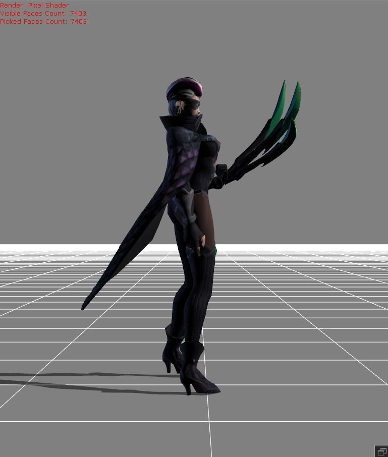 Natalia  Deadly Mamba Low-poly 3D model_1