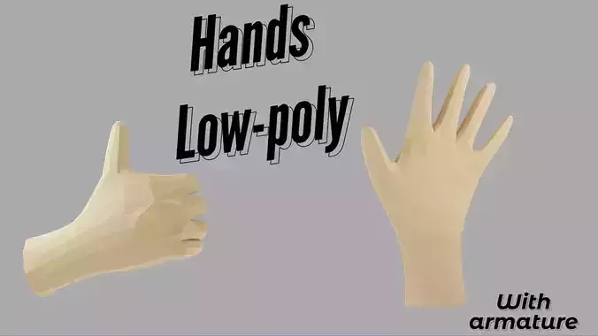 Hands Low-poly 3D model