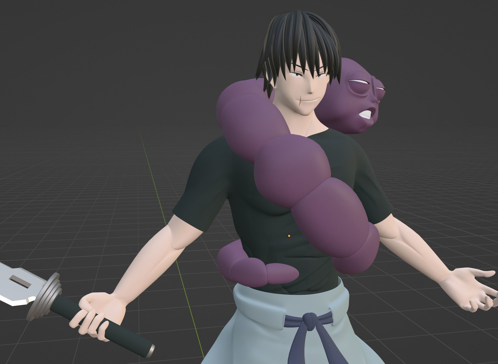 Toji Fushiguro - Jujutsu Kaisen 3D model_6