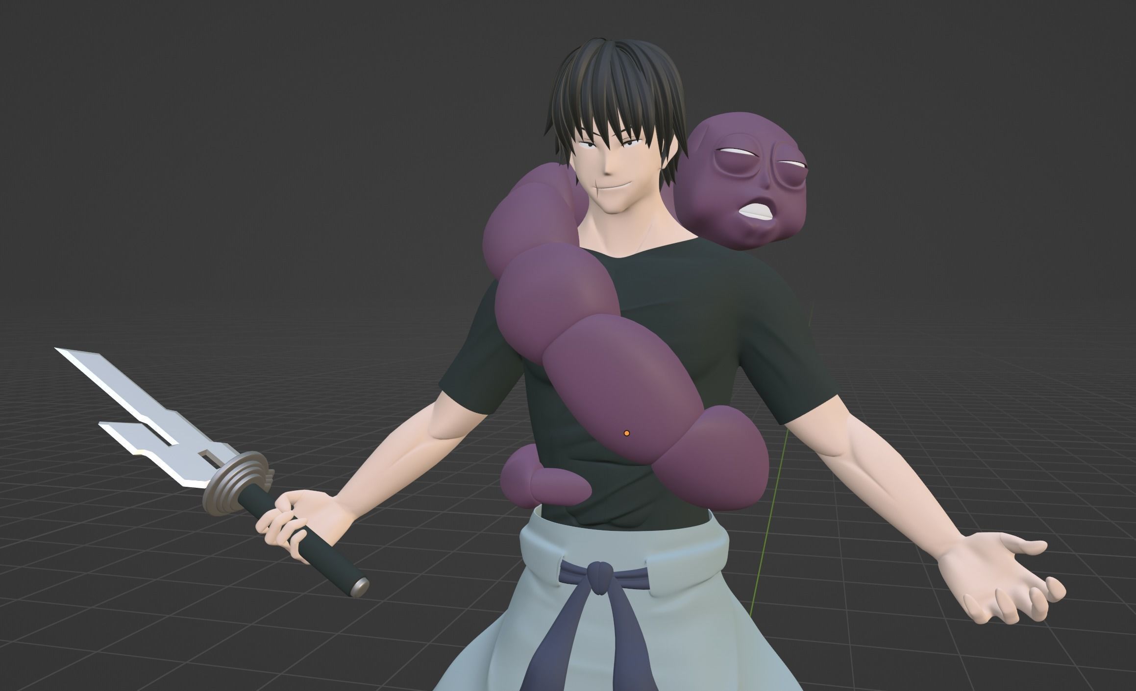 Toji Fushiguro - Jujutsu Kaisen 3D model_3