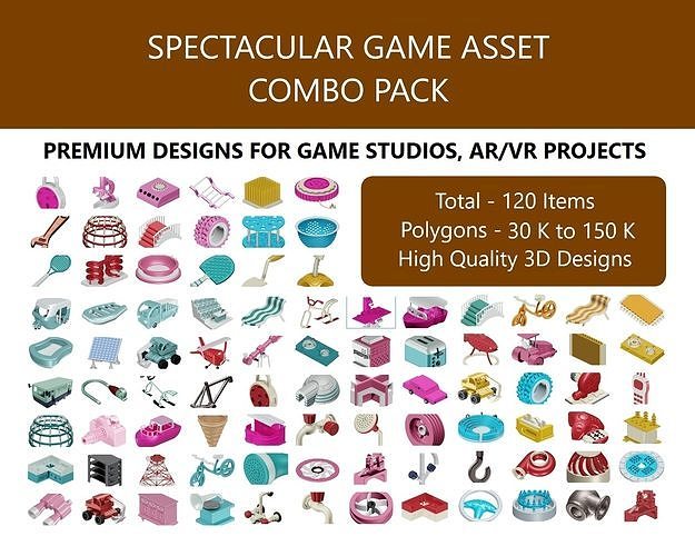 SPECTACULAR GAME ASSET COMBO PACK 3D Model Collection